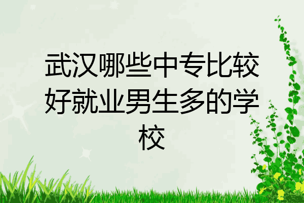 武汉哪些中专比较好就业男生多的学校