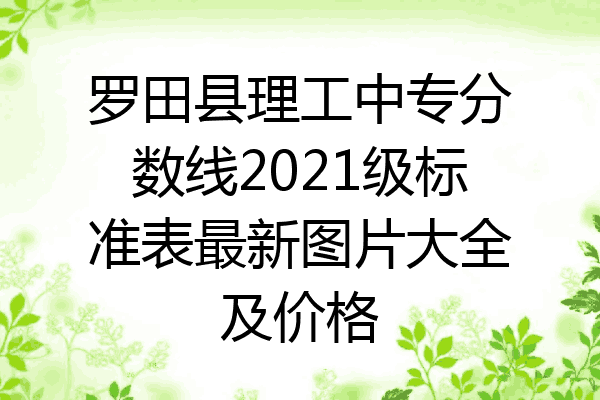 罗田县理工中专分数线2021级标准表最新图片大全及价格