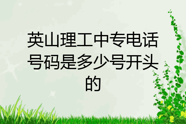 英山理工中专电话号码是多少号开头的