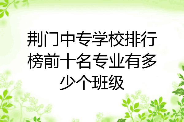 荆门中专学校排行榜前十名专业有多少个班级