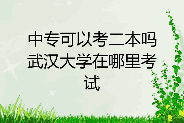 中专可以考二本吗武汉大学在哪里考试