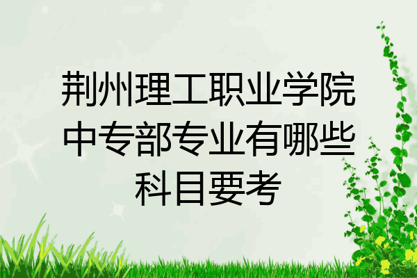 荆州理工职业学院中专部专业有哪些科目要考