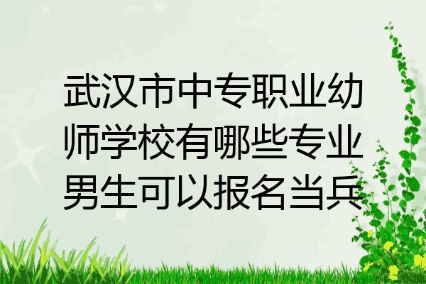 武汉市中专职业幼师学校有哪些专业男生可以报名当兵