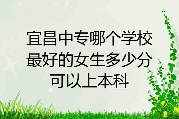 宜昌中专哪个学校最好的女生多少分可以上本科