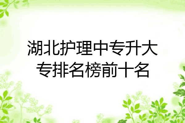 湖北护理中专升大专排名榜前十名