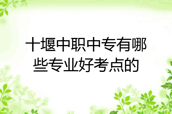十堰中职中专有哪些专业好考点的