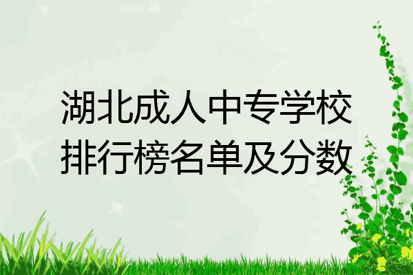 湖北成人中专学校排行榜名单及分数