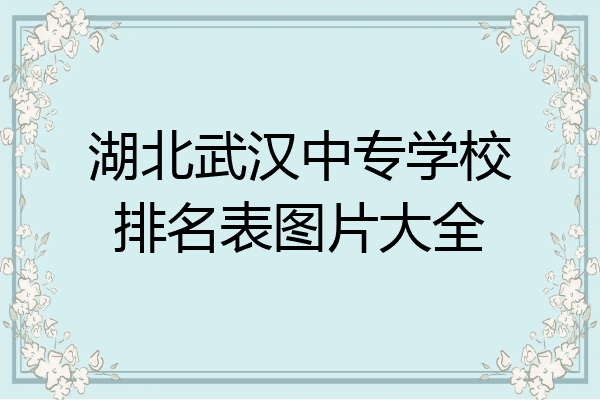 湖北武汉中专学校排名表图片大全