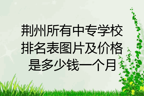 荆州所有中专学校排名表图片及价格是多少钱一个月