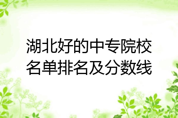 湖北好的中专院校名单排名及分数线