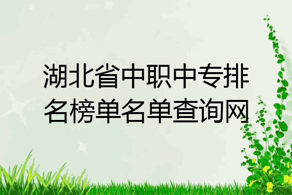 湖北省中职中专排名榜单名单查询网