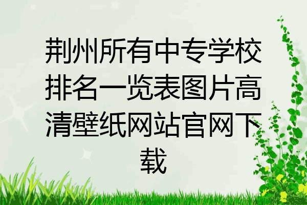荆州所有中专学校排名一览表图片高清壁纸网站官网下载