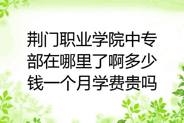 荆门职业学院中专部在哪里了啊多少钱一个月学费贵吗