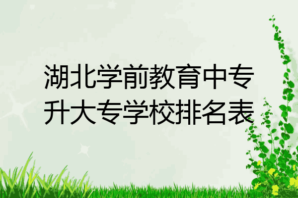 湖北学前教育中专升大专学校排名表