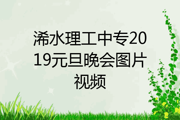 浠水理工中专2019元旦晚会图片视频