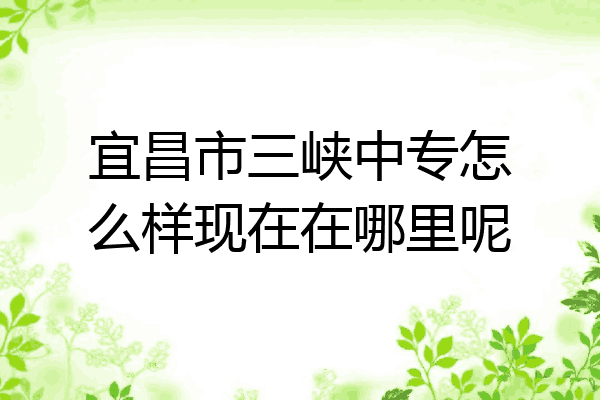 宜昌市三峡中专怎么样现在在哪里呢