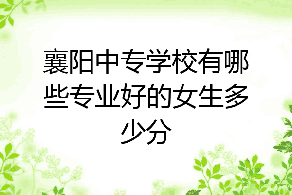 襄阳中专学校有哪些专业好的女生多少分