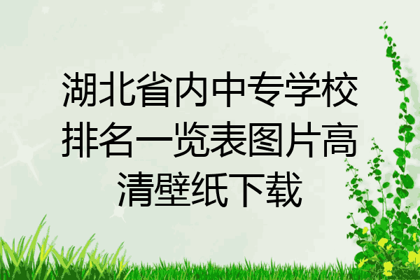 湖北省内中专学校排名一览表图片高清壁纸下载