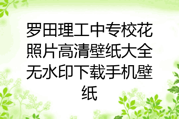 罗田理工中专校花照片高清壁纸大全无水印下载手机壁纸