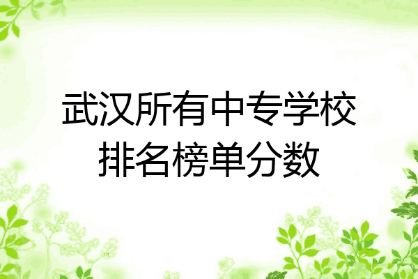武汉所有中专学校排名榜单分数