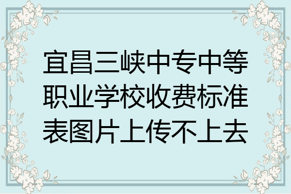 宜昌三峡中专中等职业学校收费标准表图片上传不上去