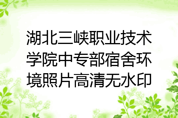 湖北三峡职业技术学院中专部宿舍环境照片高清无水印