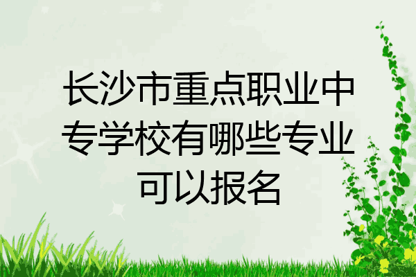 长沙市重点职业中专学校有哪些专业可以报名