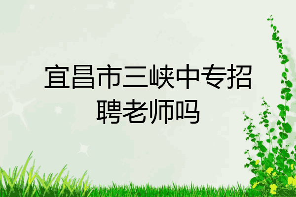 宜昌市三峡中专招聘老师吗
