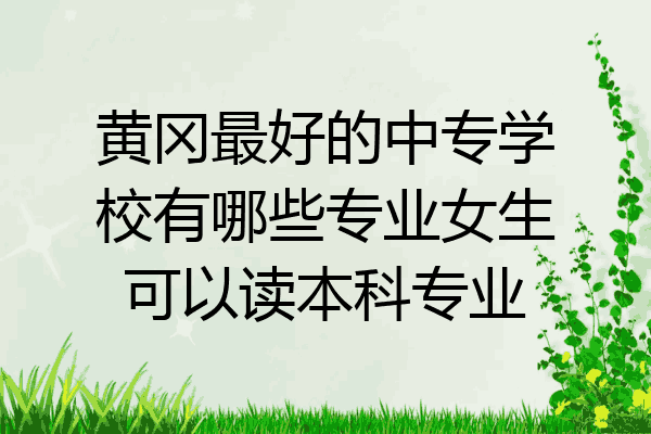 黄冈最好的中专学校有哪些专业女生可以读本科专业