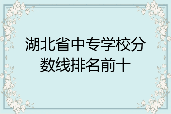 湖北省中专学校分数线排名前十