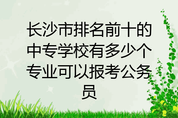 长沙市排名前十的中专学校有多少个专业可以报考公务员