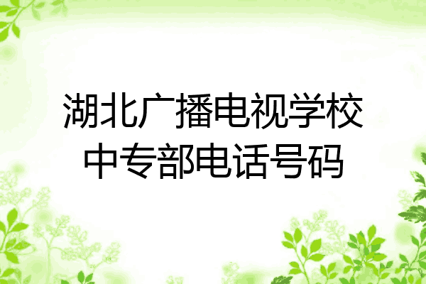 湖北广播电视学校中专部电话号码