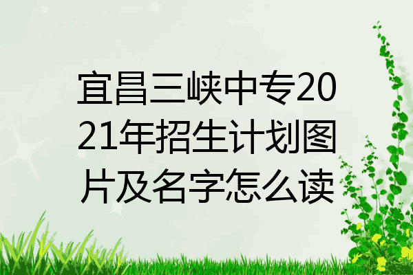 宜昌三峡中专2021年招生计划图片及名字怎么读