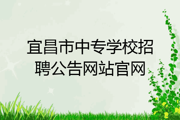 宜昌市中专学校招聘公告网站官网