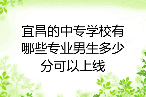 宜昌的中专学校有哪些专业男生多少分可以上线