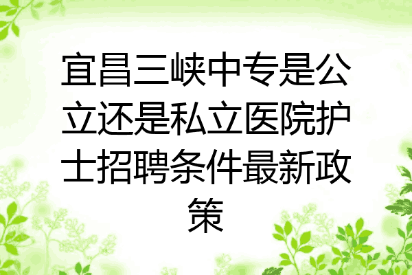 宜昌三峡中专是公立还是私立医院护士招聘条件最新政策