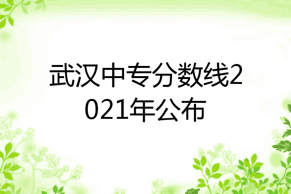 武汉中专分数线2021年公布