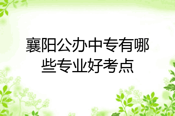 襄阳公办中专有哪些专业好考点