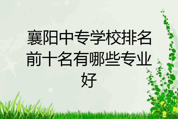 襄阳中专学校排名前十名有哪些专业好