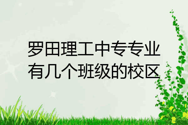 罗田理工中专专业有几个班级的校区