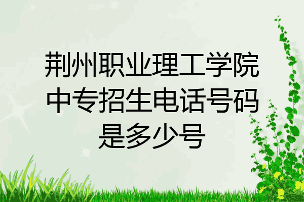 荆州职业理工学院中专招生电话号码是多少号