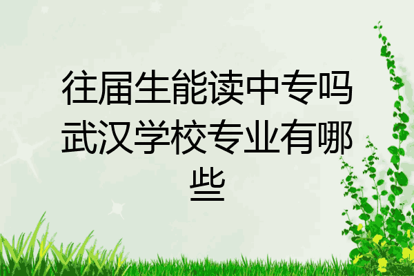 往届生能读中专吗武汉学校专业有哪些