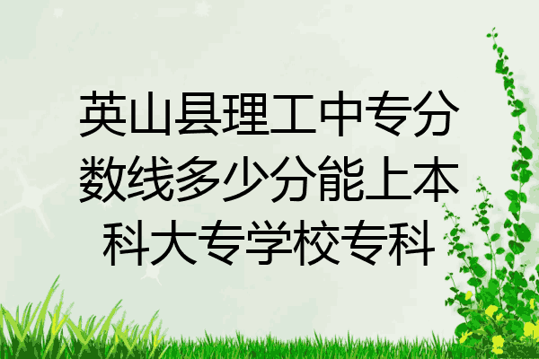 英山县理工中专分数线多少分能上本科大专学校专科