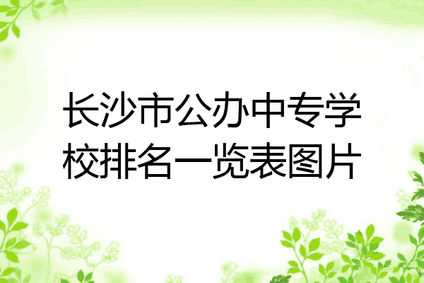 长沙市公办中专学校排名一览表图片