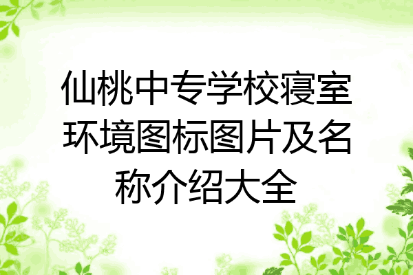 仙桃中专学校寝室环境图标图片及名称介绍大全