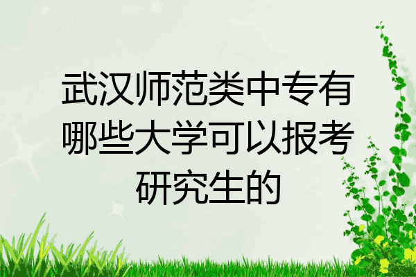 武汉师范类中专有哪些大学可以报考研究生的