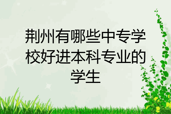 荆州有哪些中专学校好进本科专业的学生