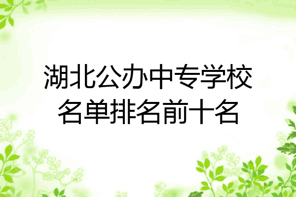 湖北公办中专学校名单排名前十名