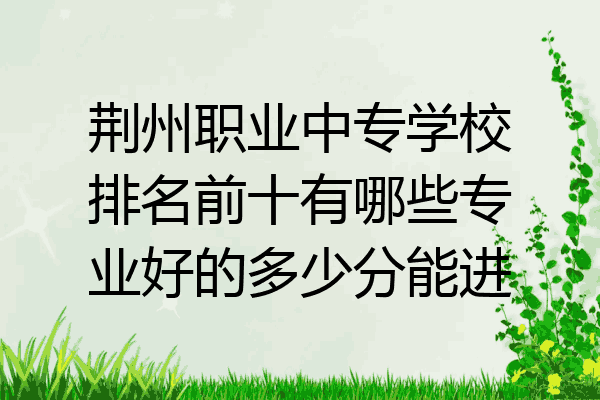 荆州职业中专学校排名前十有哪些专业好的多少分能进