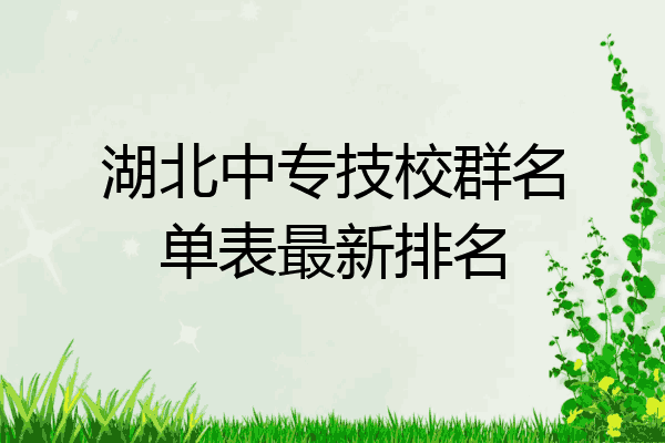 湖北中专技校群名单表最新排名